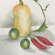 Franc oise butternut et le gumes d e te aquarelle 03 2021