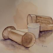 Françoise les tasses aquarelle 30-11-2019