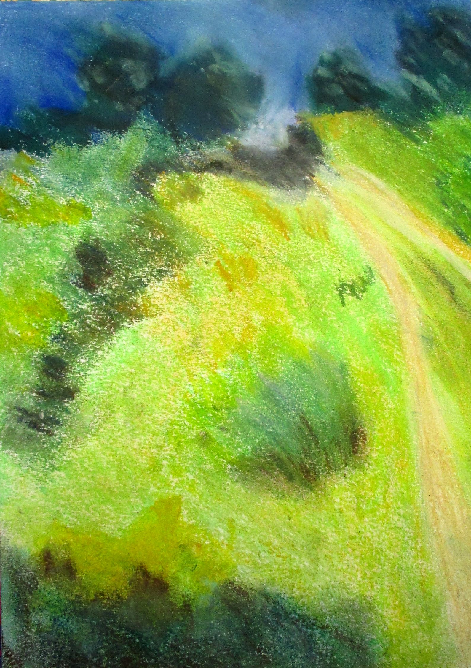 Françoise paysage pastel sec 25-09-2018