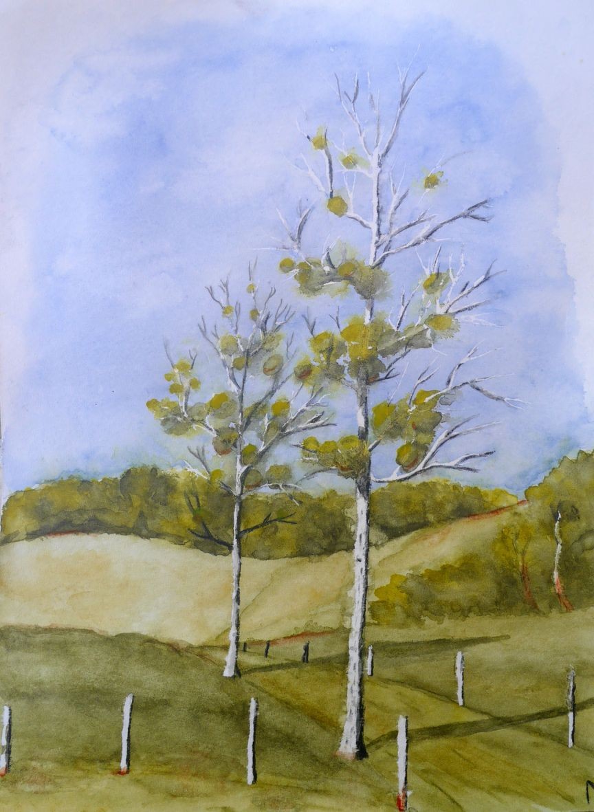 Marie jo arbres b aquarelle 03 2020 2020