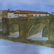 Marie jo pont de limoux croquis aquarelle 05 2020