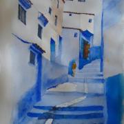 Marie jo rue marocaine aquarelle 06 2020