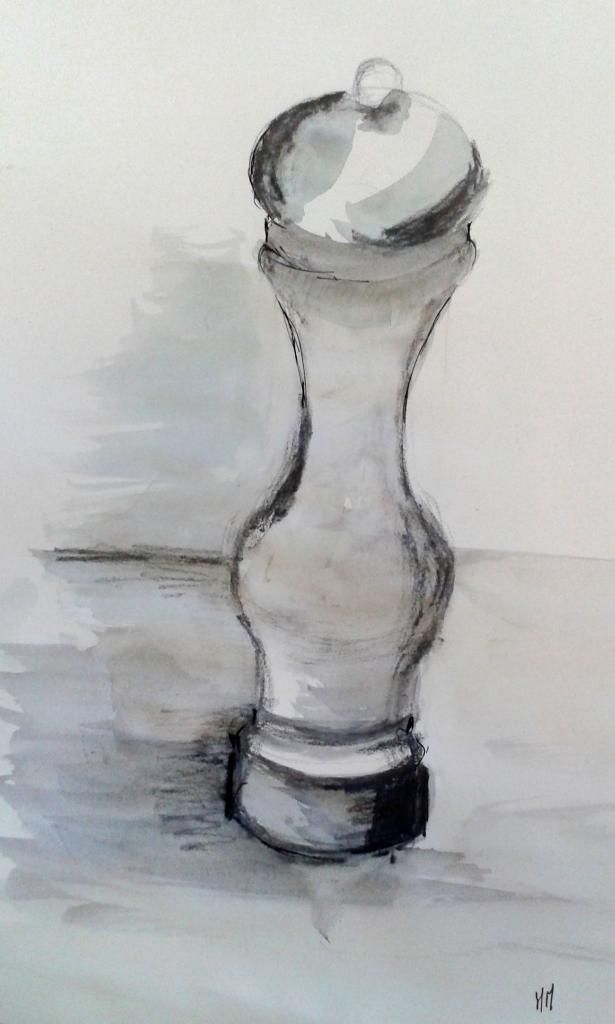 Martine encre et crayon aquarellable 10-01-2015 