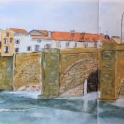 Michelle pont de limoux croquis aquarelle 05 2020