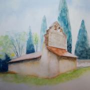 Monique c chapelle de lasseube aquarelle 04 2021