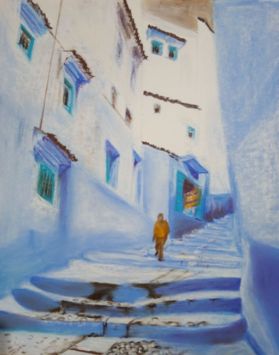 Monique rue marocaine pastel sec 06 2020