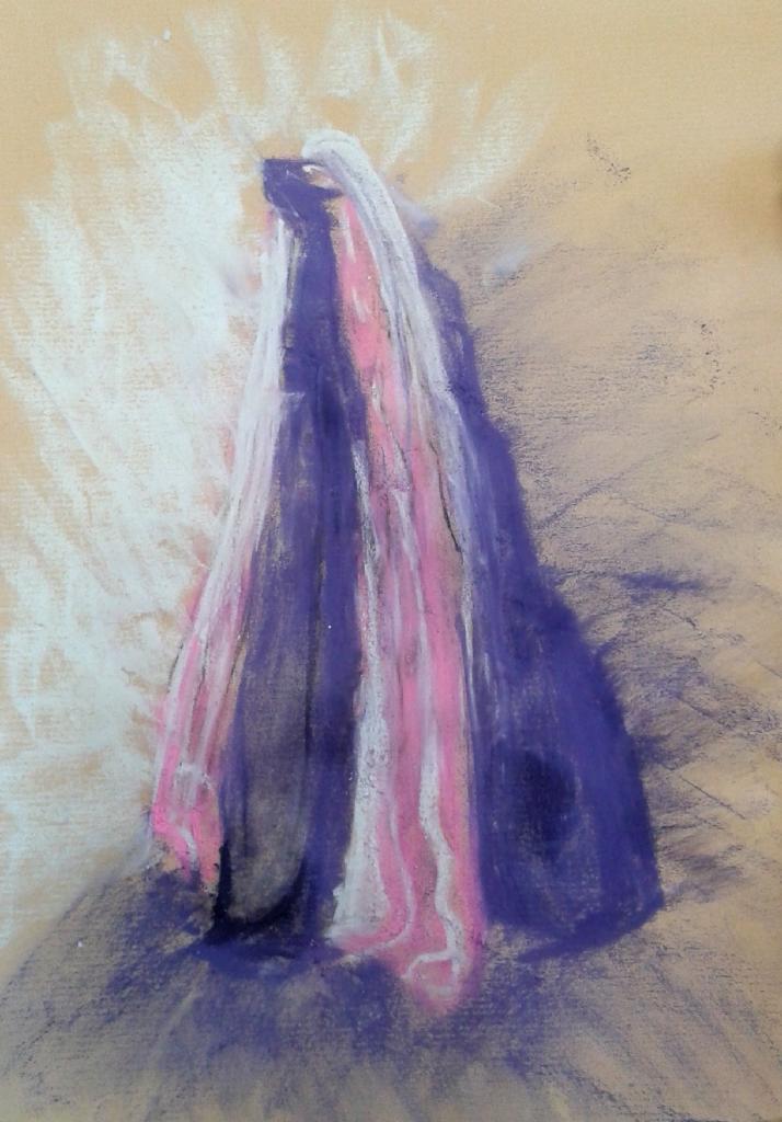 Rose Marie composition abstraite pastel gouaché16-12-2017