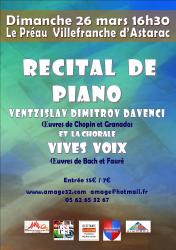 Amage recital de piano davenci 26 mars 2019