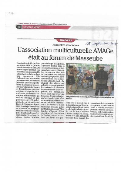 Article petit journal 25 septembre